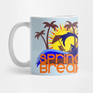 Spring Break Palms and Waves T-Shirt Mug